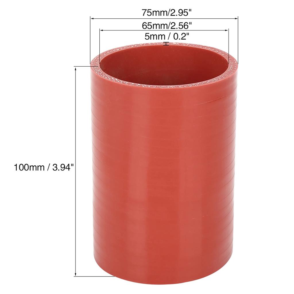 uxcell Silicone Hose Silicone Pipe Radiator Hose 2.6 inches (65 mm) Diameter 3.9 inches