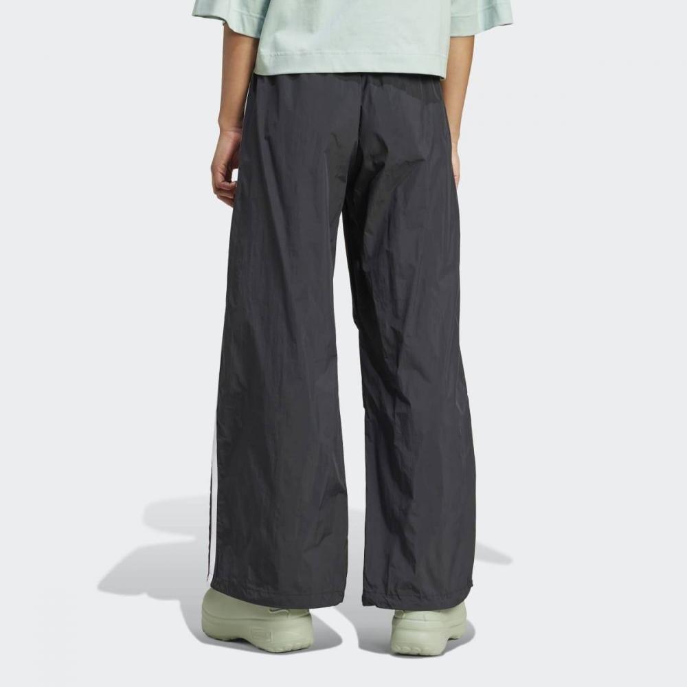 Adidas 3 Stripe Woven Parachute Pants Loose Fit Black  Iy7251 