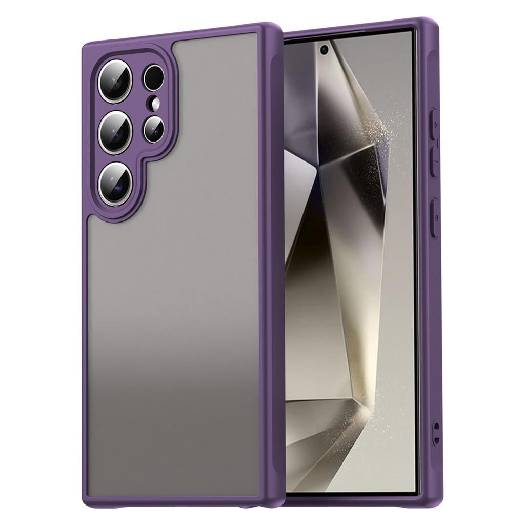 For Samsung Galaxy S24 Ultra Case Drop Proof Airbags Frosted Translucent PC + TPU Phone Back Cover