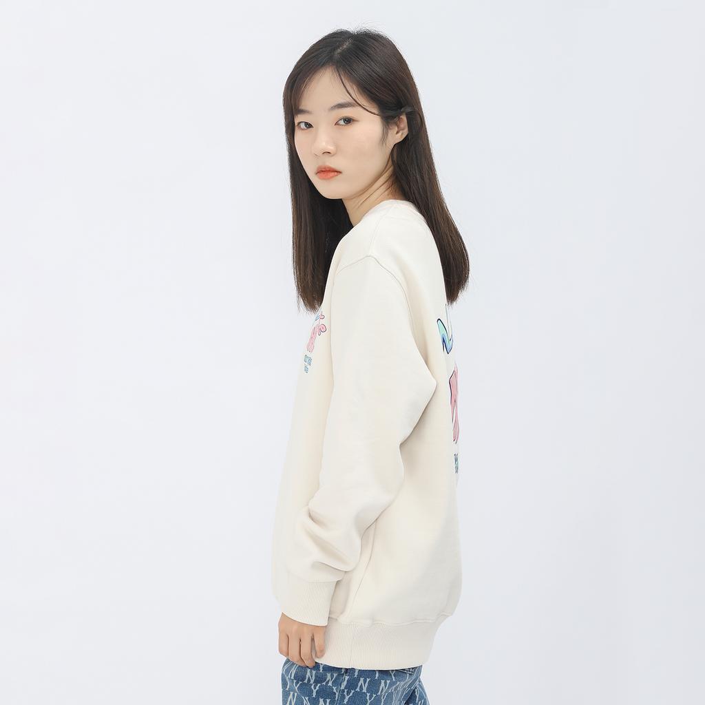 New MLB Sweatshirt Winter Unisex Cream 3AMTL5116-50CRS