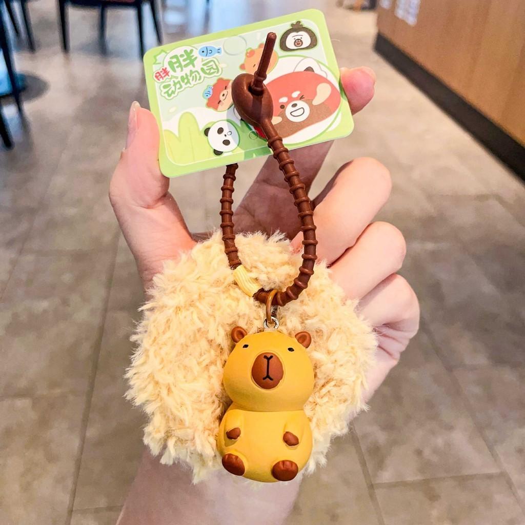 Whimsical Plush Keychain Adorable Animal Silicone Keyring Parties For