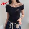 Women's Asymmetric Off-Shoulder Short Sleeve T-shirt