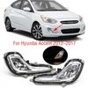 Foglight Foglamp For Hyundai Accent 2012 2013 2014 2015 2016 2017 Car Front Bumper Fog Light Lamp DRL Daytime Running Light