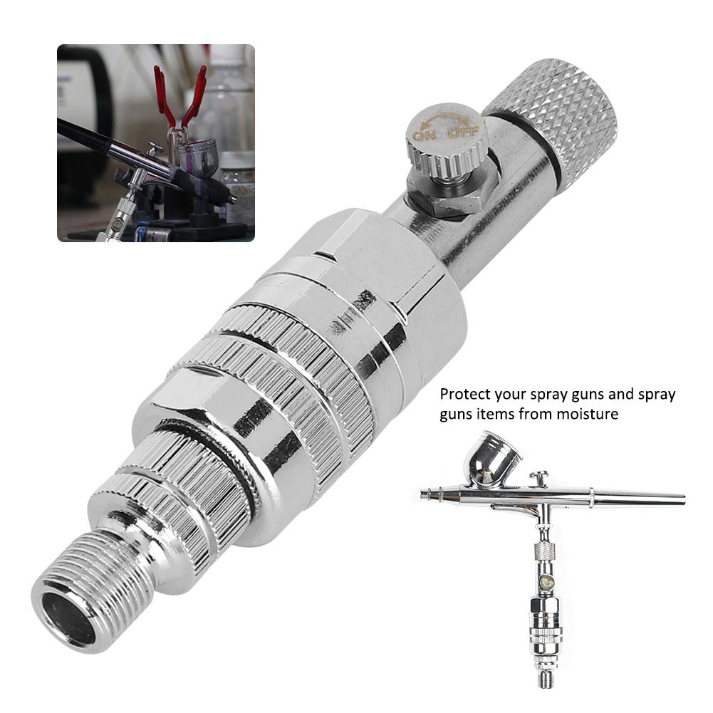 Mini Air Filter Airbrush Moisture Water Trap Adjustable Airflow Control Valve Coupling Fitting