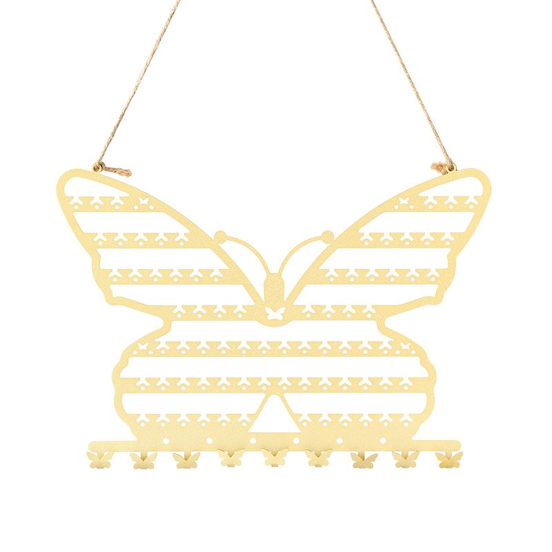 Butterfly Shape Wall Mounted Jewelry Rack Jewelry Hanging Rack for Necklaces Earrings Bracelets Display and Storage Black