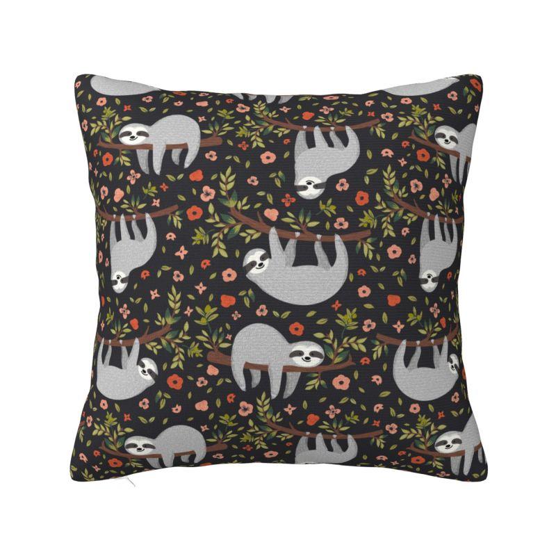 Luxury Not Fast Not Furious Cute Sloth Cushion Covers Xcm Velvet Throw Pillow Case for Car Square Pillowcase Home Decor
