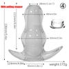 AA Transparent Hollow Anal Plug, Silicone Backyard G-spot Unisex Anal Plug Speculum Adult Sex Toys