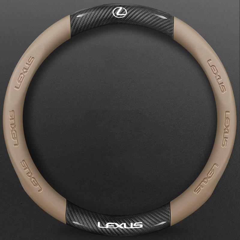 Car Anti Slip Carbon Fiber Leather Steering Wheel Cover For Lexus GX460 Ct200h IS250 ES 220D IS200 Fsport GS GX IS LS LX NX RX