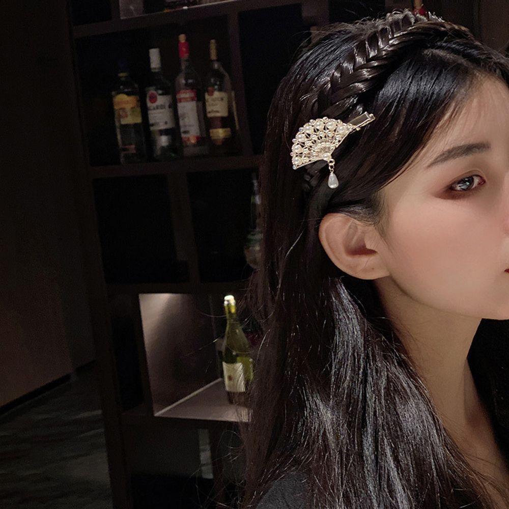 

Геометрический жемчужный головной убор цветок маленький зажим корейские крабы для волос женские заколки для волос держатель для хвоста