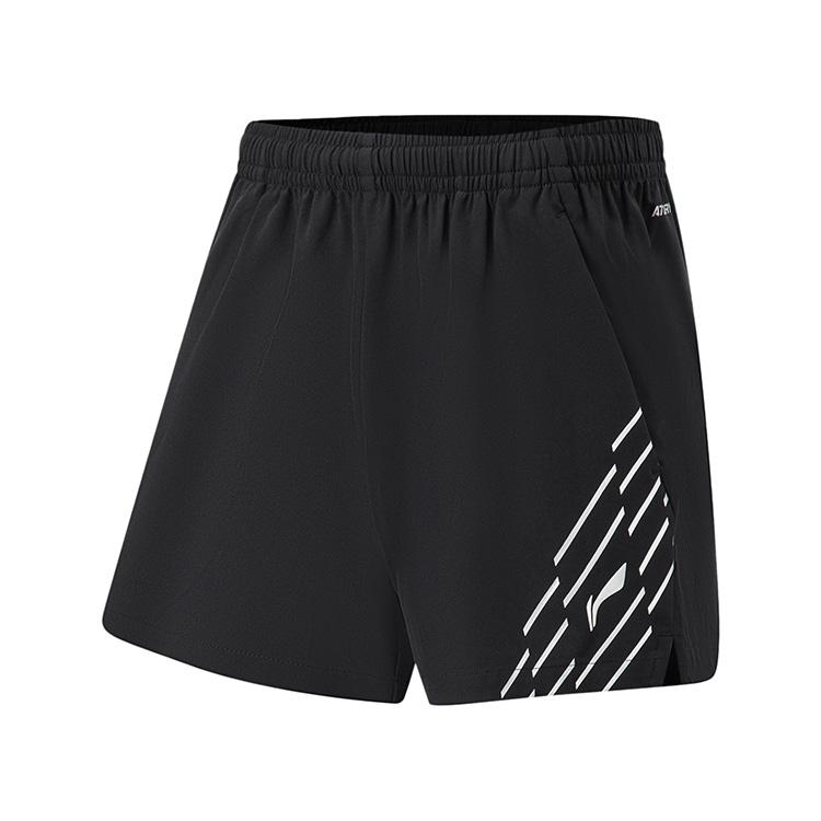 

Li-Ning Быстросохнущие повседневные шорты с эластичной резинкой на талии и средней посадкой, унисекс, черные AAPU045-1 M