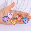 Korea Pop Necklace Heart Pendant Necklace Anime Movie Hunters Necklace Jewelry Gift for Teens Boys Girls Fans