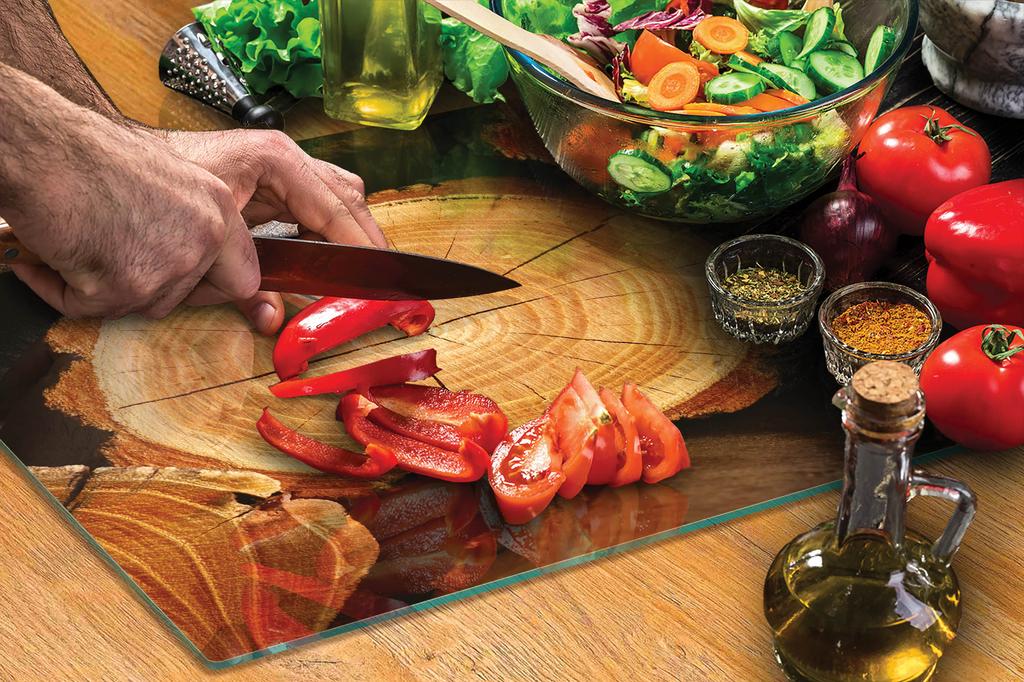 TAGLIERE IN VETRO 40x30 LEGNO