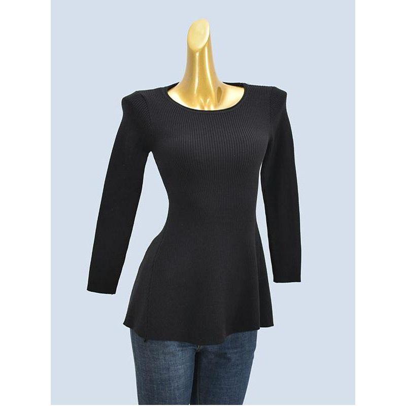 Length Long Length Knitting Long Sleeves Inner Wear Female Spring and Autumn Bottoming Shirt Pure Desire Wind Outwear Silm Cinched Slimming Pullover