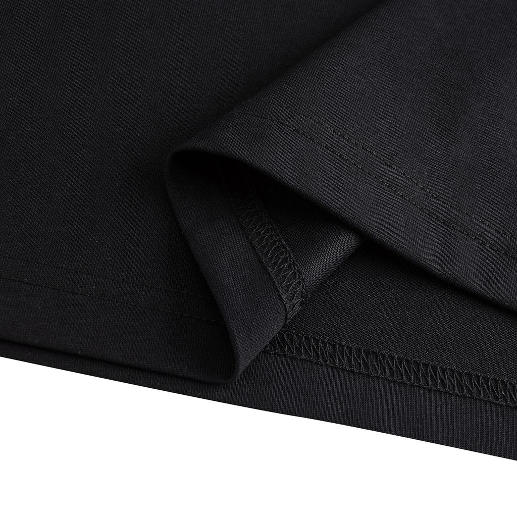 Anta Casual Loose Short Sleeve Knit T-Shirt Unisex tops Basic-Black 972628117-4