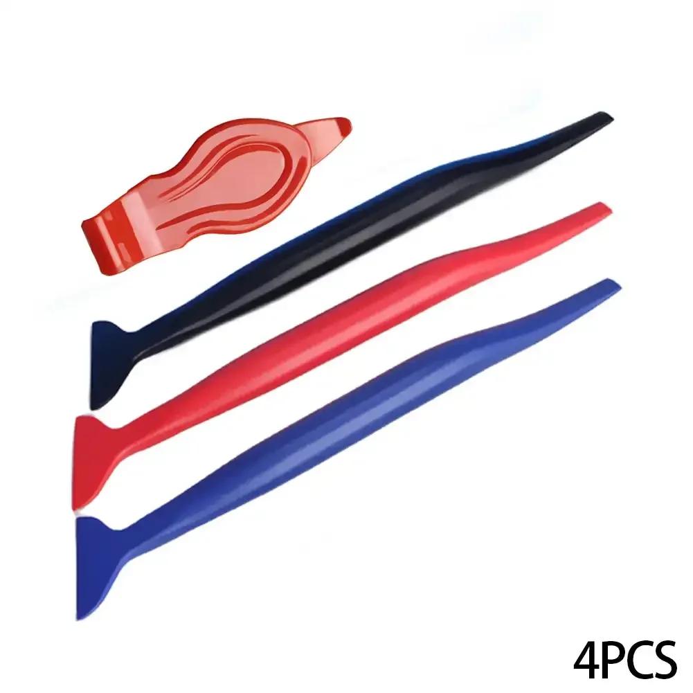 3/4PCS Car Vinyl Wrap Film Squeegee Scraper Edge-closing Detailing Tools For Automobile Film Sticking Car Styling Accessories