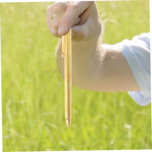 TOYMYTOY Shunron Ruler, Portable Dowsing Rod, Foldable, for Everyday Use, Heavy-Duty Water Divination Pole, Brass, Golden