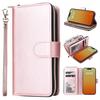 Double Layer Zipper Wallet Case with 9 Card Slots for iPhone 16 16E Pro Max 15 14 Plus13 12 Pro Max PU Leather Flip Cover