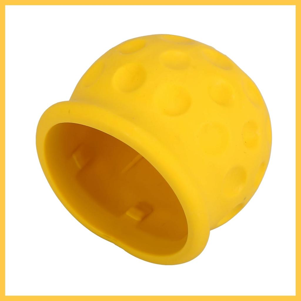 Universal Trailer Hitch Ball Cover Waterproof Dustproof 50mm ID Yellow for Car Truck RV Boat Auto Replacement Parts