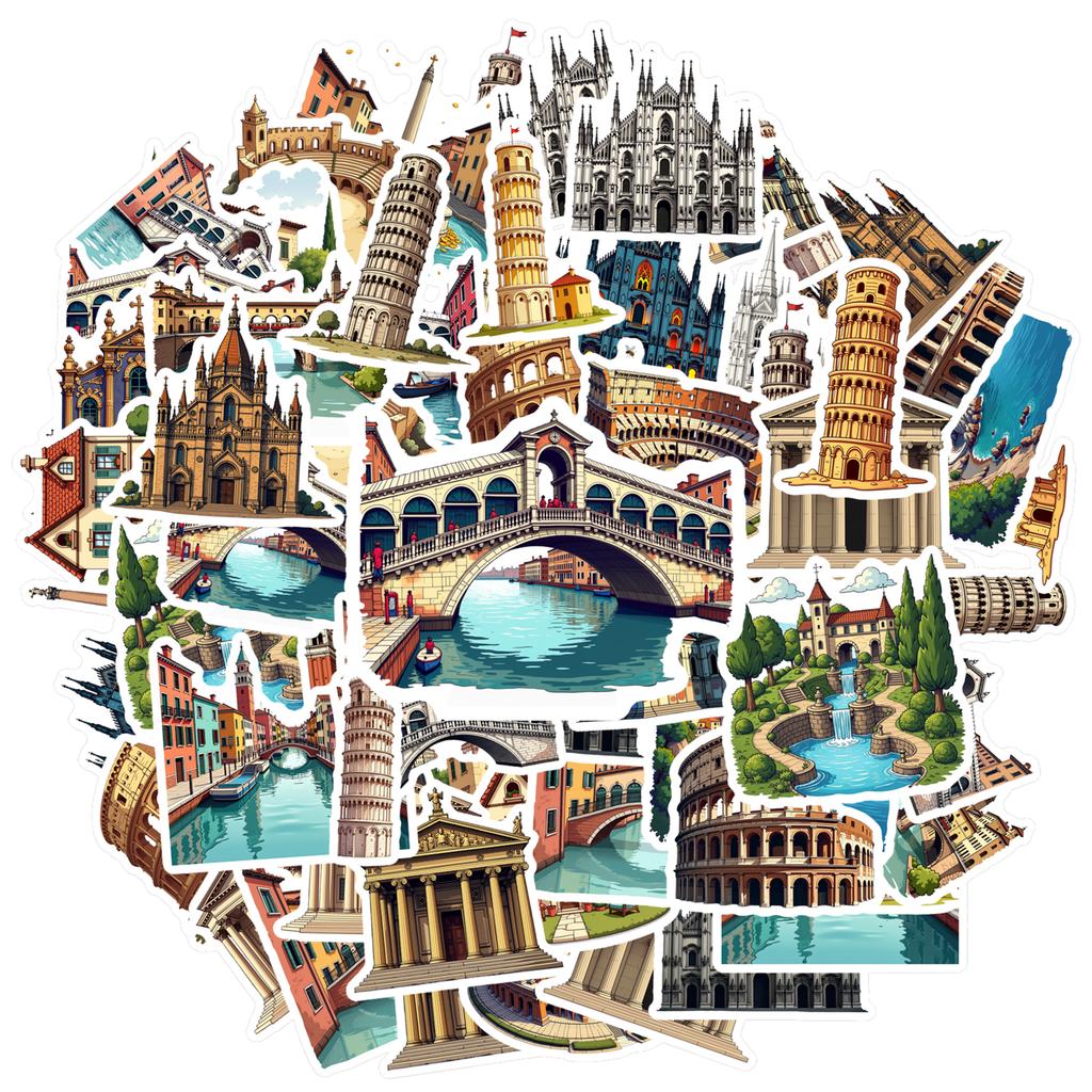 35pcs-70pcs Decals Italian Stickers Graffiti Decals DIY Stickers For Car Sticker Laptop Luggage