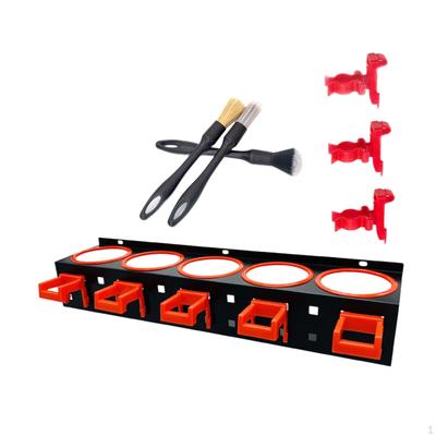 Spray Bottle Storage Rack Car Beauty Accessory Wall Mount with Hooks Heavy Duty Wash Tool