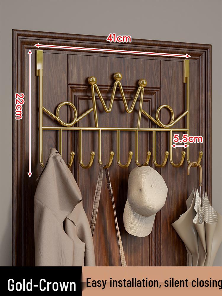 Door-Mounted Hook & Storage Rack for Clothes, Coats, and More