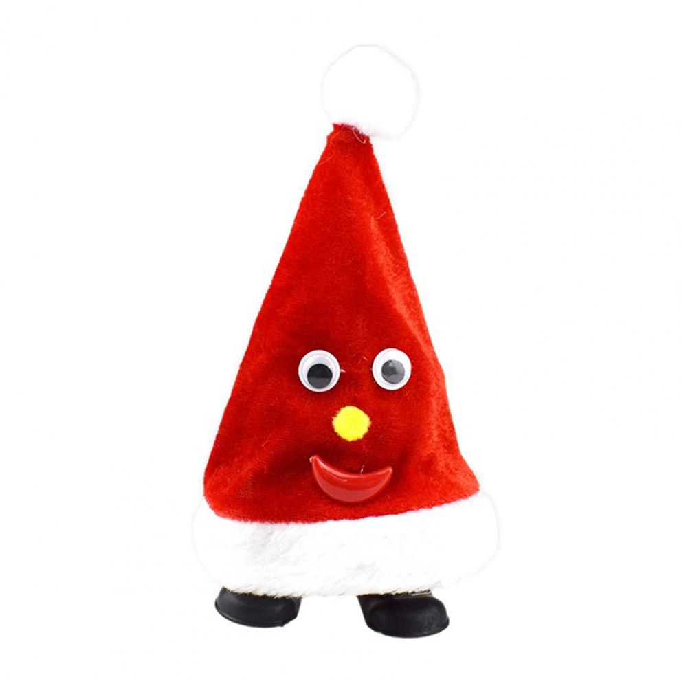 

Electric Animated Santa Hat Christmas Tree Toy with Walking Shaking Functions Festive Holiday Tabletop Decor красный