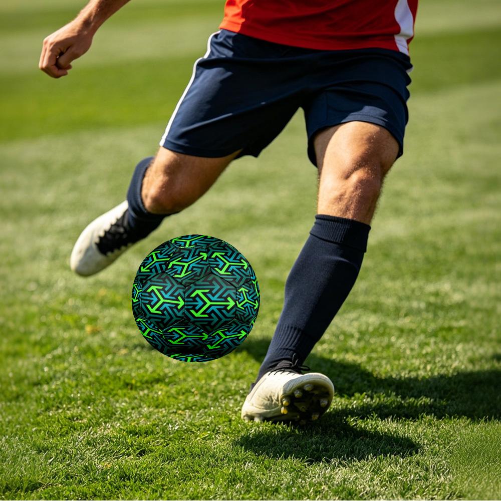 1pc Labyrinth Navigation Theme Soccer Ball Football, Size 5, Lightweight PVC, Outdoor Training Soccer Ball,Gift j60458