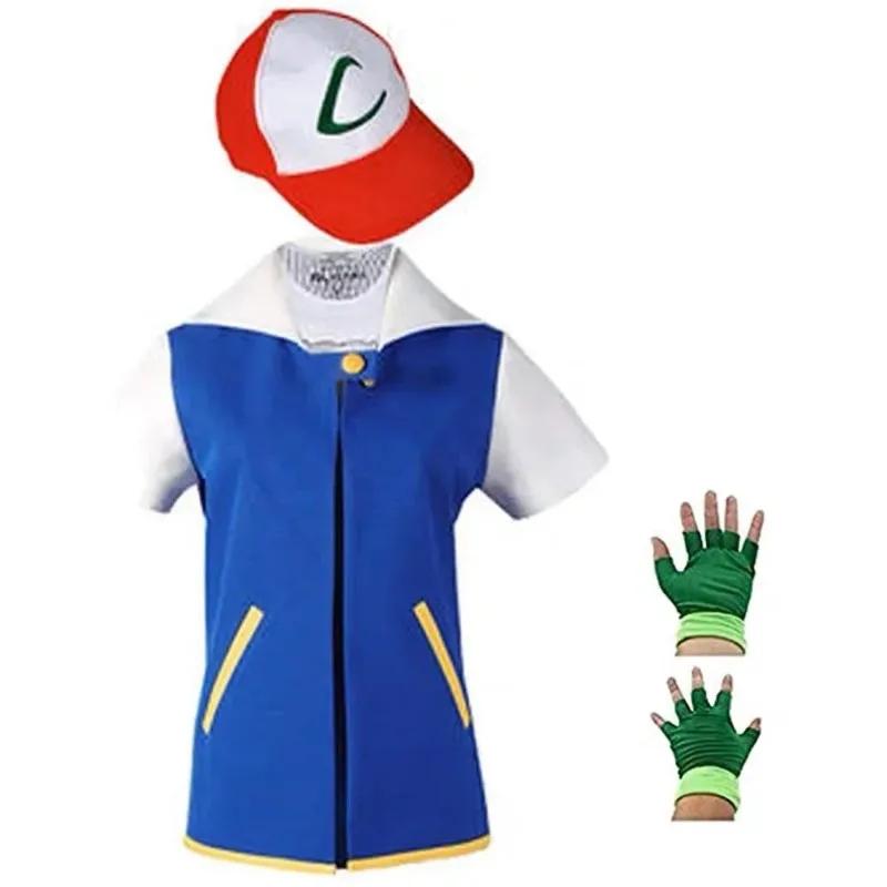 Cosplay Anime Ash Ketchum Clothes Men