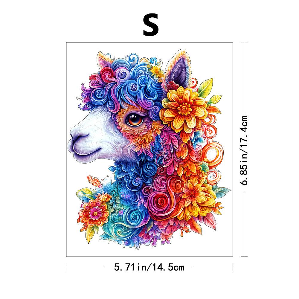 White Owl Wooden Puzzle Irregular Animal Shape Block Flat Wooden Puzzle