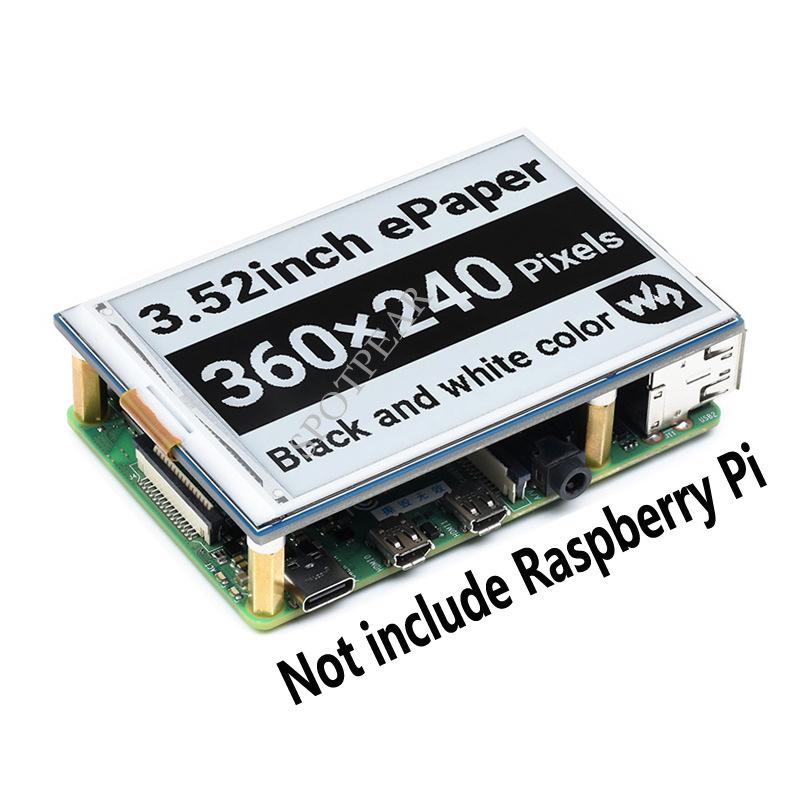 

3,52-дюймовий дисплей електронного паперу для Raspberry Pi, 360×240 пікселів, сумісний з Arduino та STM32