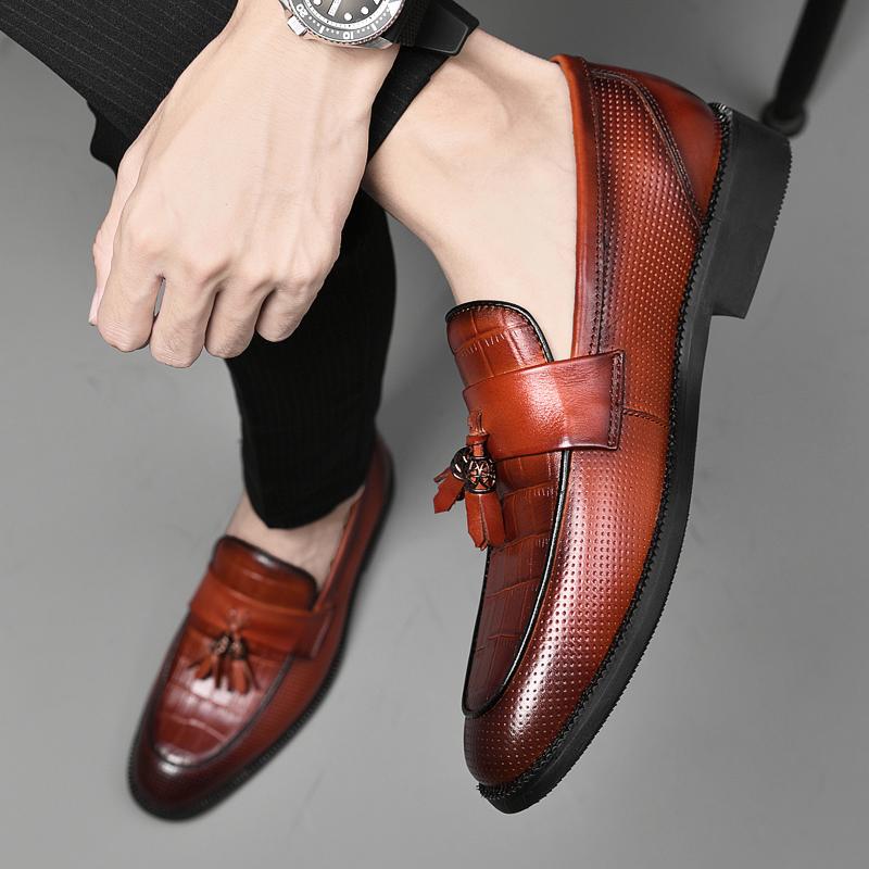 Chaussures D'été En Cuir Souple Pour Hommes - Sandales Décontractées à Enfiler - Taille 8 - 4
