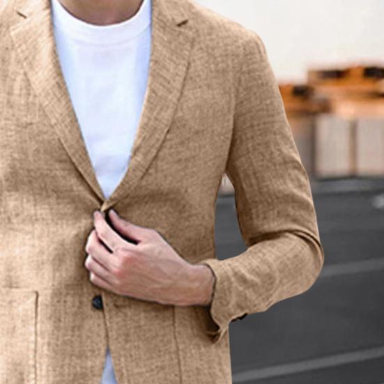 Jaro podzim bunda k obleku Slim Fit Jednobarevný kabátek s dlouhým rukávem Kabát s jednoduchým zapínáním na límec Sako Streetwear