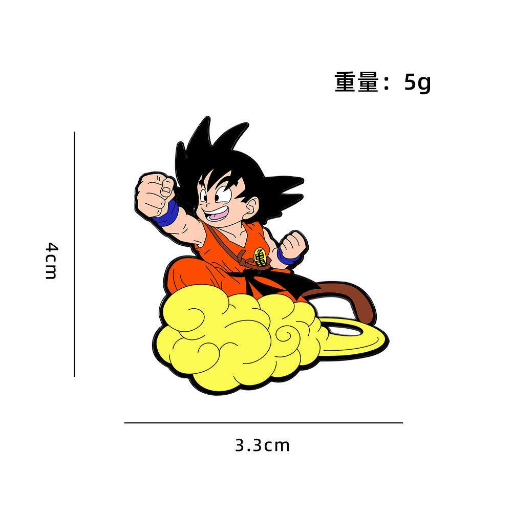 Dragon Ball Peripheral Adorable Metal Badge Diy Wukong Brooch Accessories Doll Anime Cartoon Spooky Holiday Unisex Pouch Pin