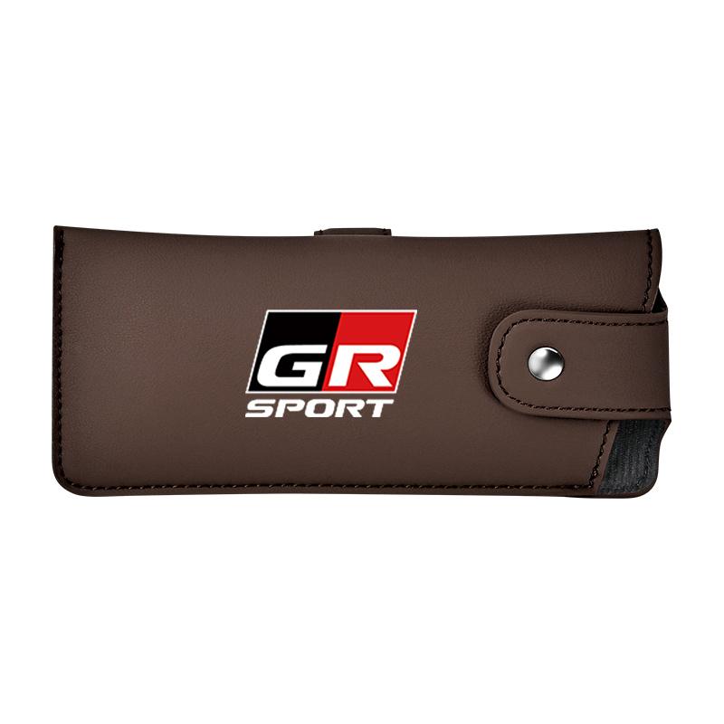 Car Sunglasses Case Sun Visor Glasses Storage Bag Clip Keyring For Toyota 86 Corolla Yaris Aygo CHR Camry Prius RAV4 Prado Hilux