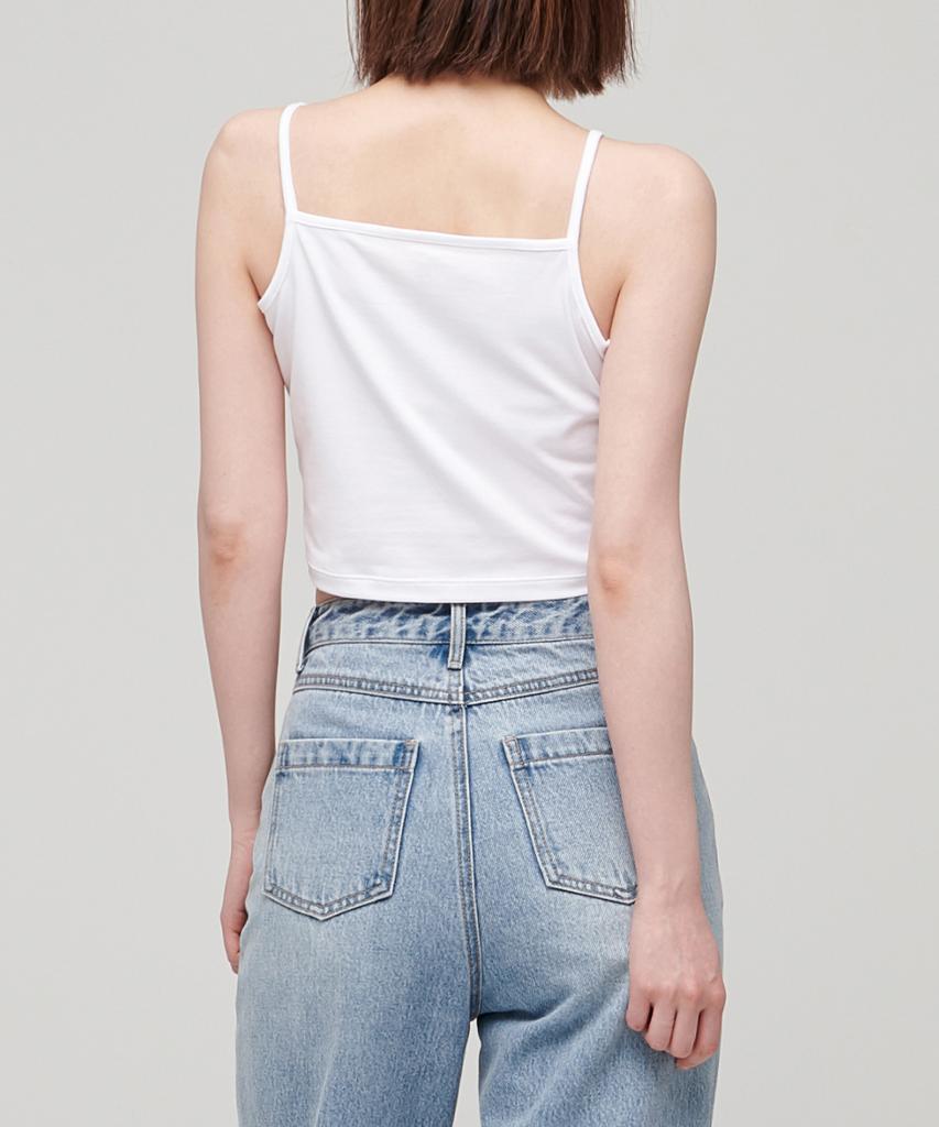 MUSINSA STANDARD WOMAN Women'S String Crop Sleeveless Top 1 Pack [White]