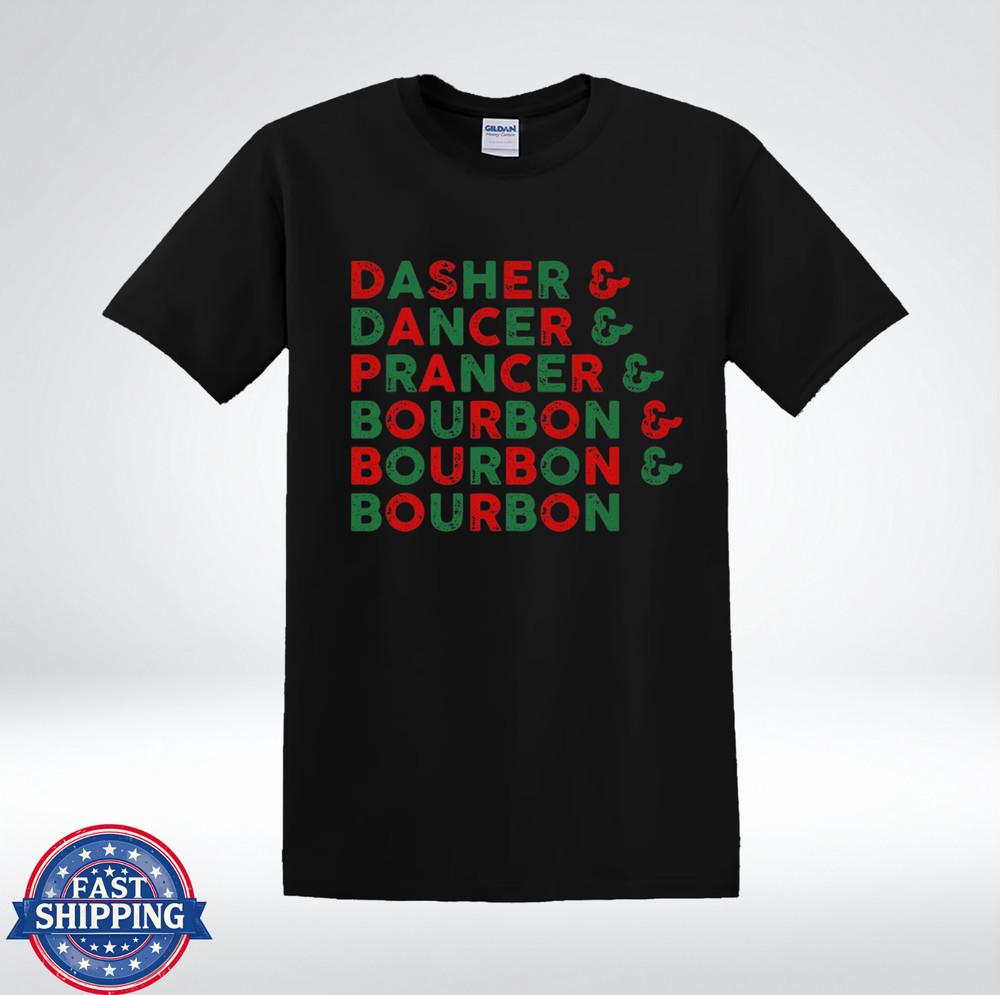 Christmas Bourbon Lover Funny Gift Idea T-Shirt L