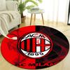 1pc A-AC Milan Print Round Carpet Chair Round Carpet Suitable for Bedroom Living Room Home Decorative Carpet