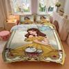 3pcs Beauty and the Beast Belle Bedding Set 1 Soft Quilt Cover + 2 Pillowcases, Machine Washable Suitable for All Seasons S007