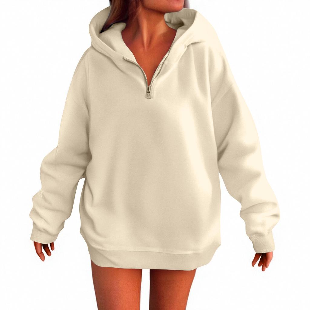 Women's Fashion Casual Long Sleeve Color Hooded Sweatshirt Tops