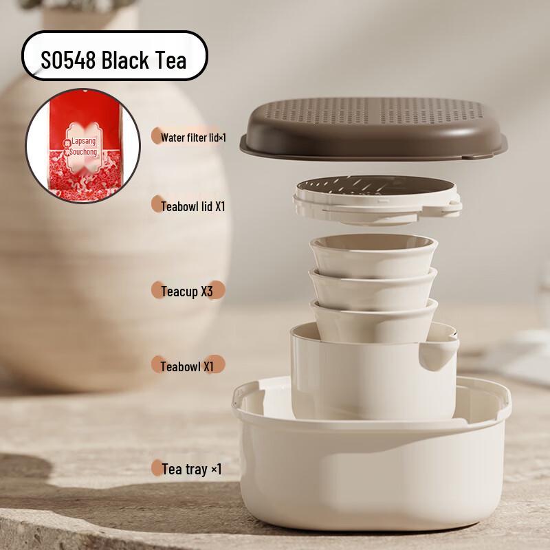 Portable Outdoor Mini Travel Tea Set With Black Tea