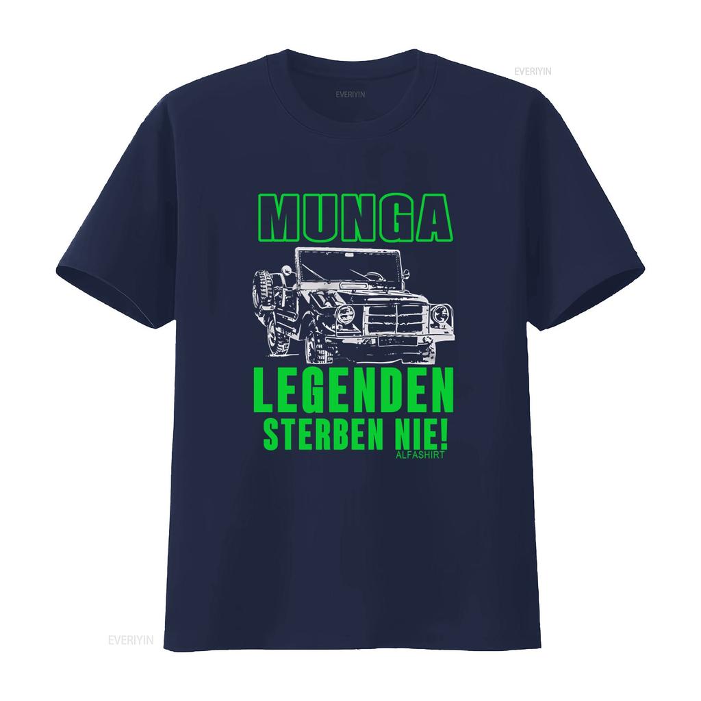 Munga Legends Never Die SUV Bundeswehr 4x4 6x6 8x8 T Shirt Alfas vintage Washed graphic Stretched Casual homme Versatile Unisex