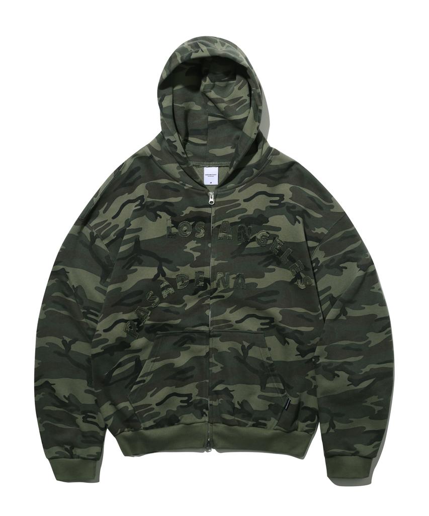 Urbanstoff Pasadena Crop Zip-Up Hoodie (Camo)