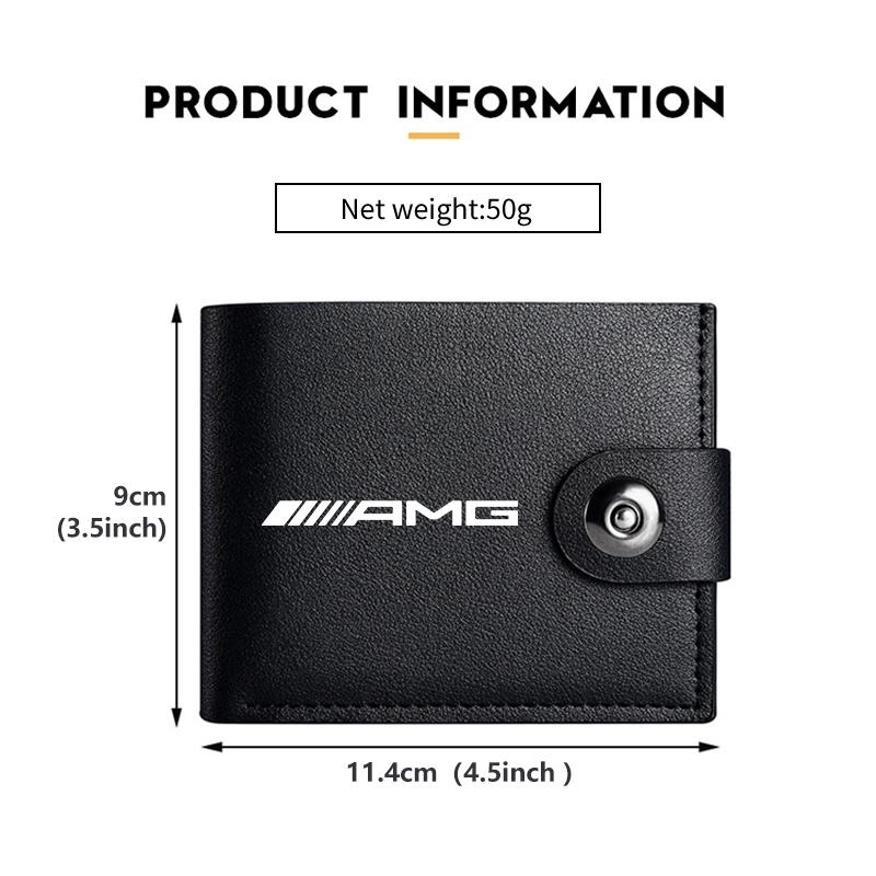 2025 Hot Men Short Leather Credit ID Card Holder Wallet Purse Clutch For Mercedes Benz AMG C180 C300 W124 W176 W177 C200 C260 GL