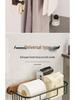 Walnut Punch-Free Luxury Towel Rack: Wall-Mounted Bathroom and Hotel Shelf