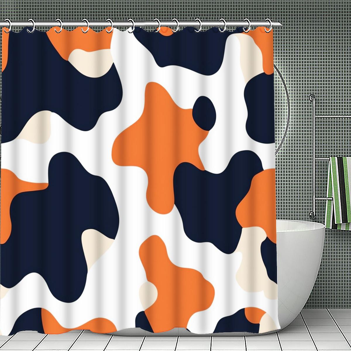

Fluid Abstract Shower Curtain 1Pc With 12 Hooks For Bathroom Home Decor Polyester 2D Flat Print 70.8X70.8 Inch W60H190(CM)-1 Pcs