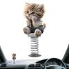 Shy Kitty Bobble 2D Acrylic Cat Bobbleheads Bouncing Shaking Car Dashboard Decor Dancing Toy Auto Ornaments Interior Accessories