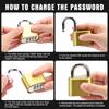 Premium Gold Combination Padlocks 10000 Code Option Waterproofed Anti Pick Resistant Heavyweights Security Lock