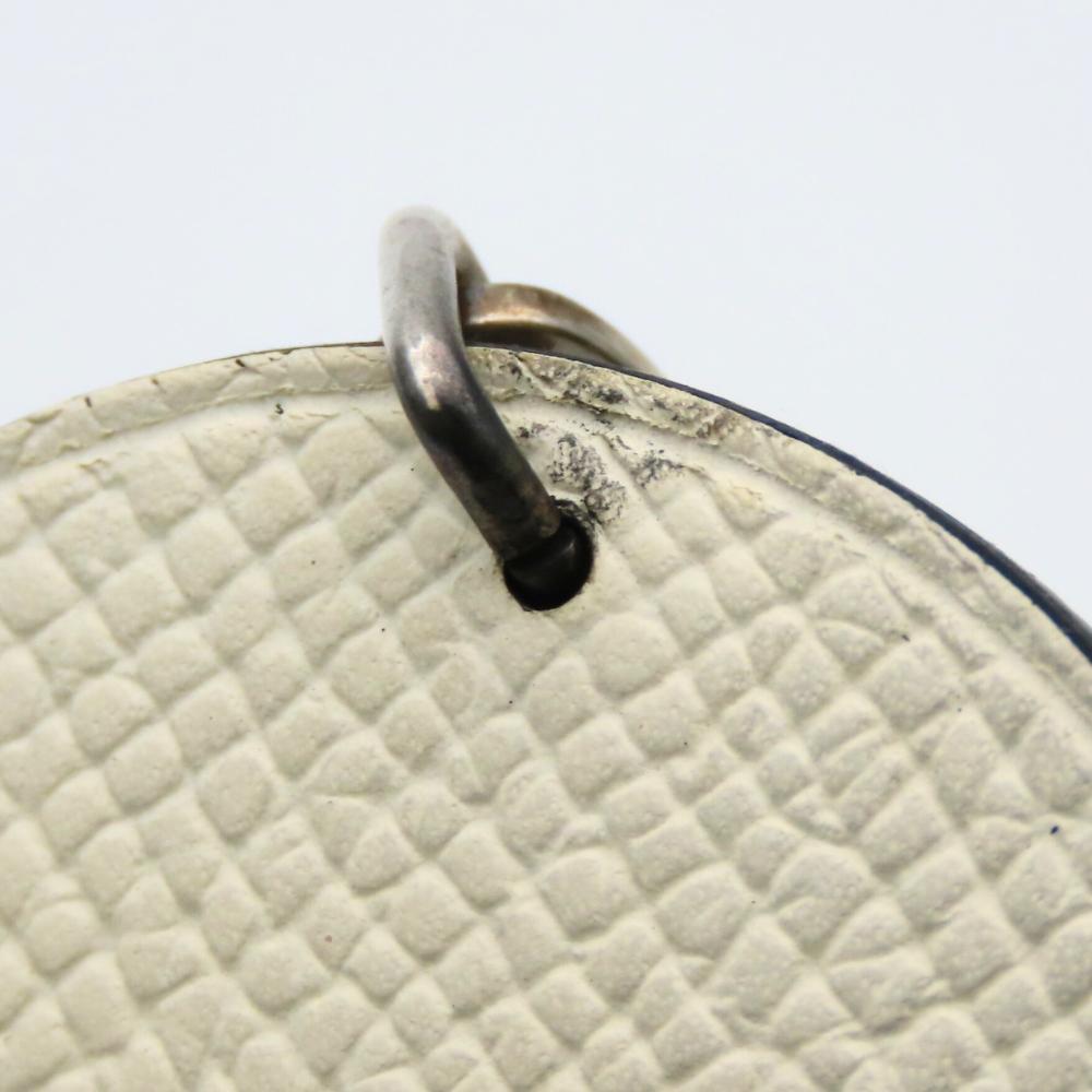 Used HERMES Bag charm Panda animal leather/Silver925 white black Accessories