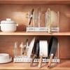 Adjustable Telescopic Kitchen Cabinet Cookware & Dish Rack
