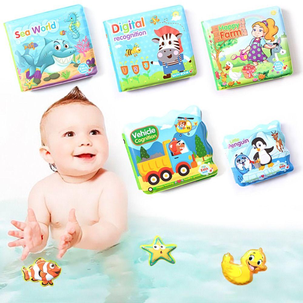 Color Changing Floating Cloth Book Bath Books Sound Bath Books Water Bathroom Toys  Toddler